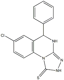 7-Chloro-4,5-dihydro-5-phenyl[1,2,4]triazolo[4,3-a]quinazoline-1(2H)-thione Struktur