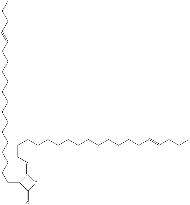 3-(15-Nonadecenyl)-4-(16-icosen-1-ylidene)oxetan-2-one Struktur