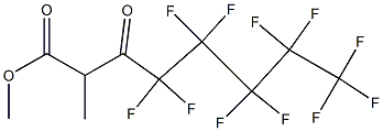 2-Methyl-3-oxo-4,4,5,5,6,6,7,7,8,8,8-undecafluorooctanoic acid methyl ester Struktur