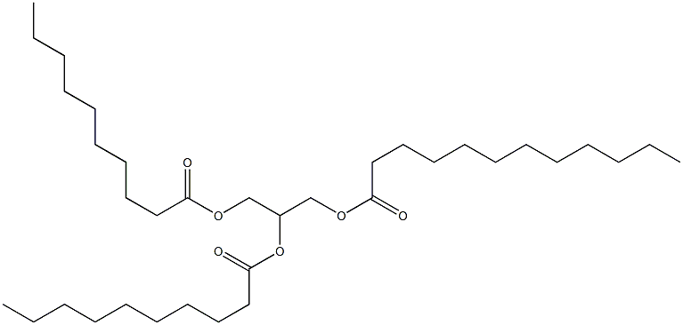 Glycerol 1,2-didecanoate 3-dodecanoate Struktur