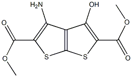 3-Amino-4-hydroxythieno[2,3-b]thiophene-2,5-dicarboxylic acid dimethyl ester Struktur