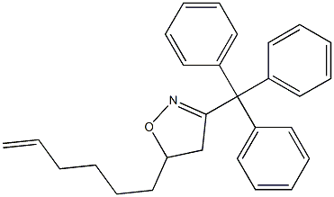 3-Triphenylmethyl-5-(5-hexenyl)-2-isoxazoline Struktur