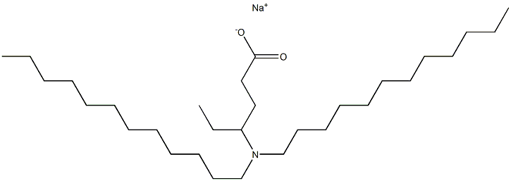 4-(Didodecylamino)hexanoic acid sodium salt Struktur