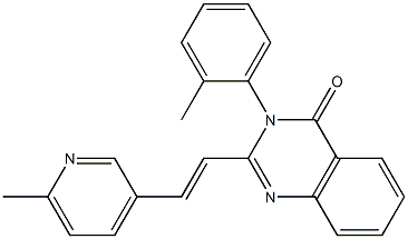 3-(2-Methylphenyl)-2-[2-(6-methyl-3-pyridyl)vinyl]quinazolin-4(3H)-one Struktur