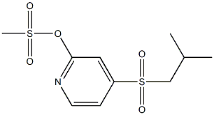 Methanesulfonic acid 4-(2-methylpropylsulfonyl)-2-pyridinyl ester Struktur