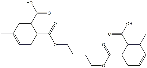 2-[4-(2-Carboxy-3-methyl-4-cyclohexenylcarbonyloxy)butoxycarbonyl]-5-methyl-4-cyclohexene-1-carboxylic acid Struktur