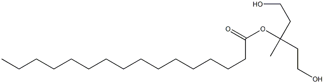 Hexadecanoic acid 3-hydroxy-1-(2-hydroxyethyl)-1-methylpropyl ester Struktur