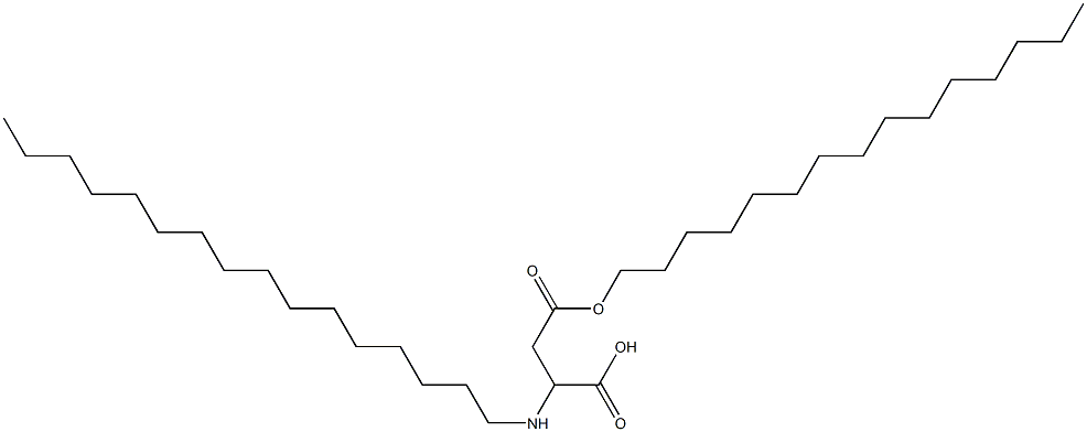 2-Hexadecylamino-3-(pentadecyloxycarbonyl)propionic acid Struktur