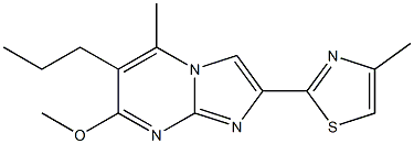 2-(4-Methyl-2-thiazolyl)-7-methoxy-5-methyl-6-propylimidazo[1,2-a]pyrimidine Struktur