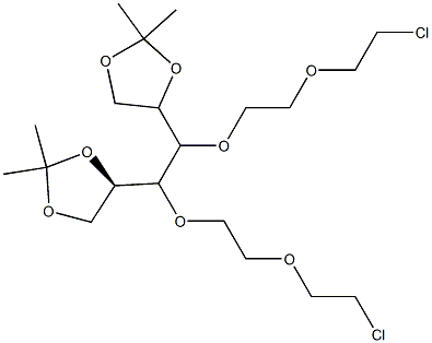 4,4'-[(1R,2R)-1,2-Di[2-(2-chloroethoxy)ethoxy]ethylene]bis[(4R)-2,2-dimethyl-1,3-dioxolane] Struktur