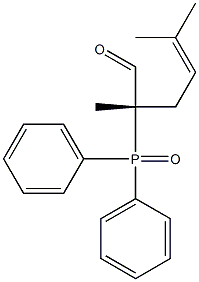 (S)-2-(Diphenylphosphinyl)-2,5-dimethyl-4-hexen-1-al Struktur