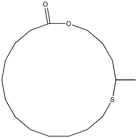 5-Methyl-1-oxa-6-thiacyclooctadecan-18-one Struktur