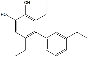 3,5-Diethyl-4-(3-ethylphenyl)benzene-1,2-diol Struktur