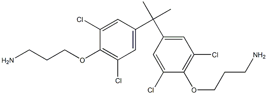 3,3'-[Isopropylidenebis(2,6-dichloro-4,1-phenyleneoxy)]bis(1-propanamine) Struktur