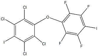 1-(4-Iodo-2,3,5,6-tetrafluorophenoxy)-4-iodo-2,3,5,6-tetrachlorobenzene Struktur