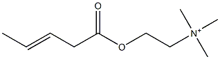 N,N,N-Trimethyl-2-(3-pentenoyloxy)ethanaminium Struktur