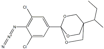 1-[4-(1-Methylpropyl)-2,6,7-trioxabicyclo[2.2.2]octan-1-yl]-4-azido-3,5-dichlorobenzene Struktur