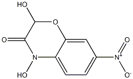 3,4-Dihydro-2,4-dihydroxy-7-nitro-2H-1,4-benzoxazin-3-one Struktur