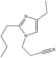 2-Butyl-1-(2-cyanoethyl)-4-ethyl-1H-imidazole Struktur