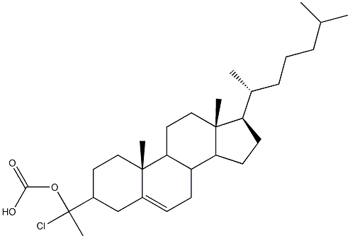 Carbonic acid 3-cholesteryl(1-chloroethyl) ester Struktur