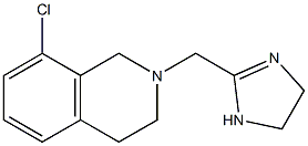 2-[[(1,2,3,4-Tetrahydro-8-chloroisoquinolin)-2-yl]methyl]-4,5-dihydro-1H-imidazole Struktur