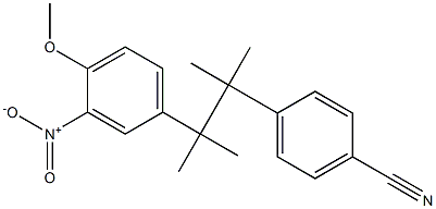 4-[1,1,2-Trimethyl-2-(4-methoxy-3-nitrophenyl)propyl]benzonitrile Struktur