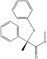 [S,(+)]-2-Phenyl-2-(phenylthio)propionic acid methyl ester Struktur