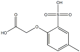 4-Methyl-2-sulfophenoxyacetic acid Struktur