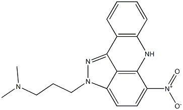 2,6-Dihydro-2-(3-dimethylaminopropyl)-5-nitropyrazolo[3,4,5-kl]acridine Struktur