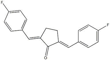 2,5-Bis[(E)-4-fluorobenzylidene]cyclopentanone Struktur