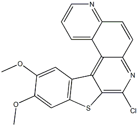 8-Chloro-11,12-dimethoxy-4,7-diaza-9-thia-9H-indeno[2,1-c]phenanthrene Struktur