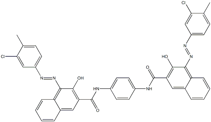 N,N'-(1,4-Phenylene)bis[4-[(3-chloro-4-methylphenyl)azo]-3-hydroxy-2-naphthalenecarboxamide] Struktur