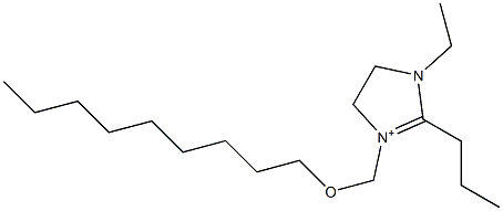 1-Ethyl-2-propyl-3-[(nonyloxy)methyl]-4,5-dihydro-1H-imidazol-3-ium Struktur