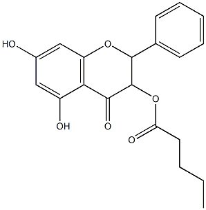 5,7-Dihydroxy-3-pentanoyloxyflavanone Struktur