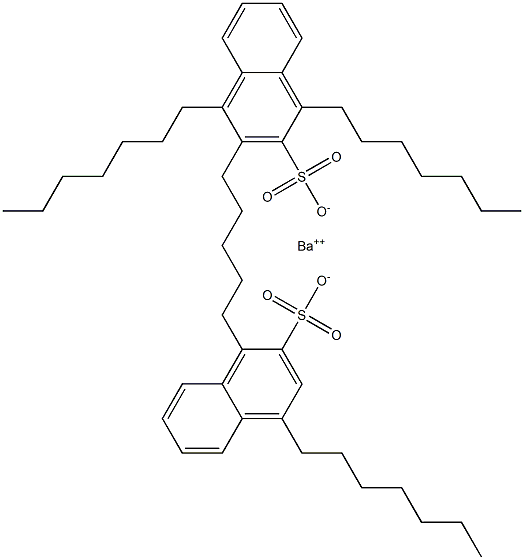 Bis(1,4-diheptyl-2-naphthalenesulfonic acid)barium salt Struktur