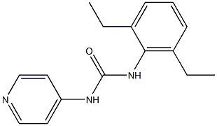 1-[(2,6-Diethylphenyl)]-3-(pyridin-4-yl)urea Struktur