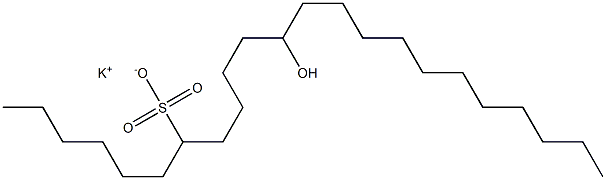 12-Hydroxytricosane-7-sulfonic acid potassium salt Struktur