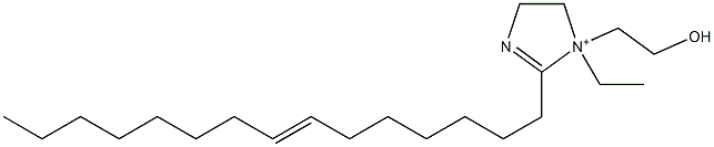 1-Ethyl-1-(2-hydroxyethyl)-2-(7-pentadecenyl)-2-imidazoline-1-ium Struktur