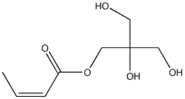 Isocrotonic acid 2,3-dihydroxy-2-(hydroxymethyl)propyl ester Struktur