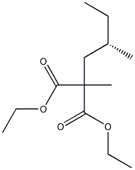 (+)-2-Methyl-2-[(S)-2-methylbutyl]malonic acid diethyl ester Struktur