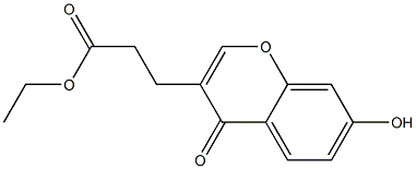 3-(7-Hydroxy-4-oxo-4H-1-benzopyran-3-yl)propionic acid ethyl ester Struktur