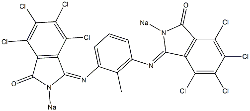 N,N'-Bis(4,5,6,7-tetrachloro-3-oxo-2-sodioisoindolin-1-ylidene)-2-methyl-1,3-benzenediamine Struktur