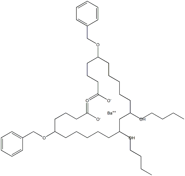 Bis(5-benzyloxy-11-hydroxystearic acid)barium salt Struktur