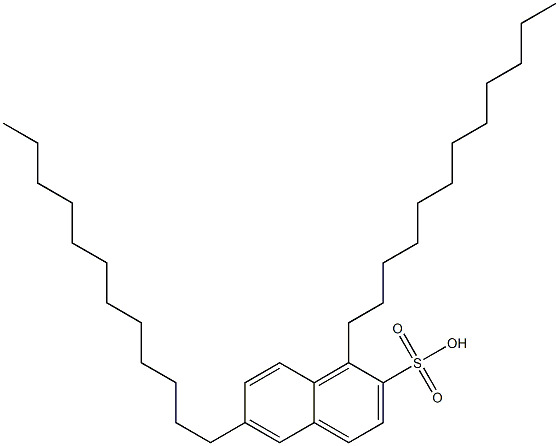 1,6-Didodecyl-2-naphthalenesulfonic acid Struktur