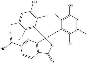 1,1-Bis(6-bromo-3-hydroxy-2,5-dimethylphenyl)-1,3-dihydro-3-oxoisobenzofuran-6-carboxylic acid Struktur