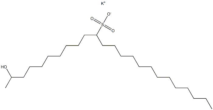 2-Hydroxytetracosane-11-sulfonic acid potassium salt Struktur