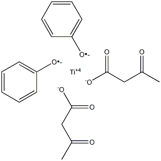 Bis(acetoacetic acid)diphenoxytitanium(IV) salt Struktur