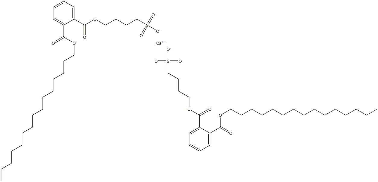 Bis[4-[(2-pentadecyloxycarbonylphenyl)carbonyloxy]butane-1-sulfonic acid]calcium salt Struktur