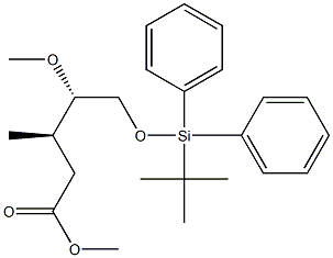 (3R,4S)-5-[(tert-Butyldiphenylsilyl)oxy]-4-methoxy-3-methylpentanoic acid methyl ester Struktur