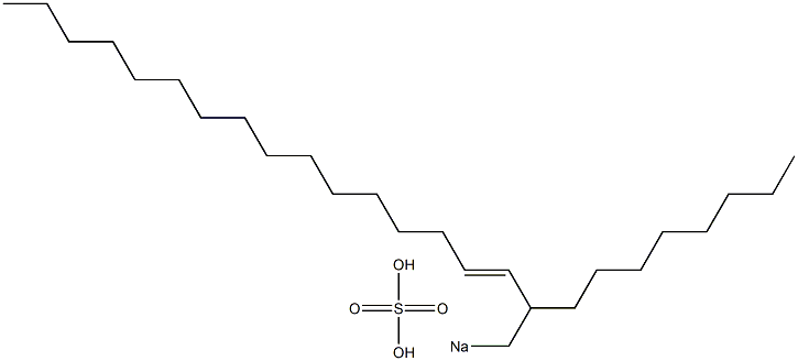 Sulfuric acid 2-octyl-3-octadecenyl=sodium ester salt Struktur